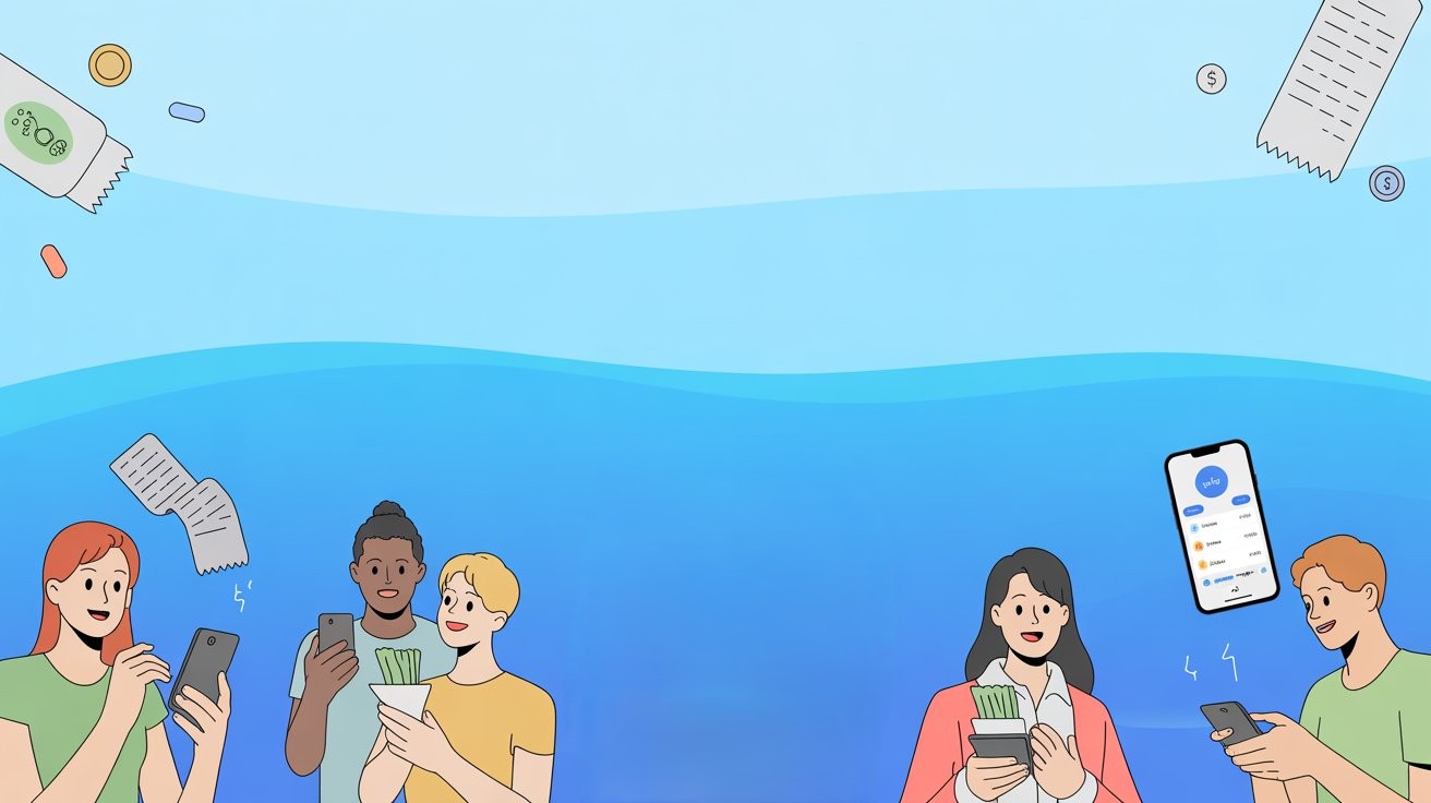 Cityscape illustration for My Splitly hero