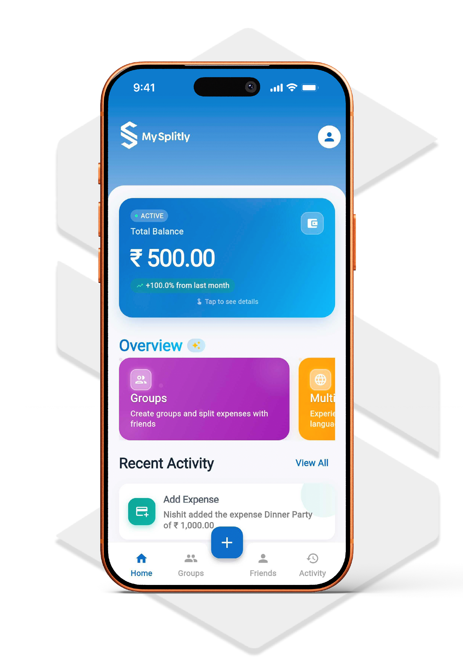 My Splitly App Preview